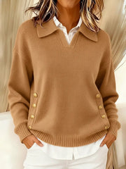 Valentina™ | Suéter con Cuello Polo y Botones