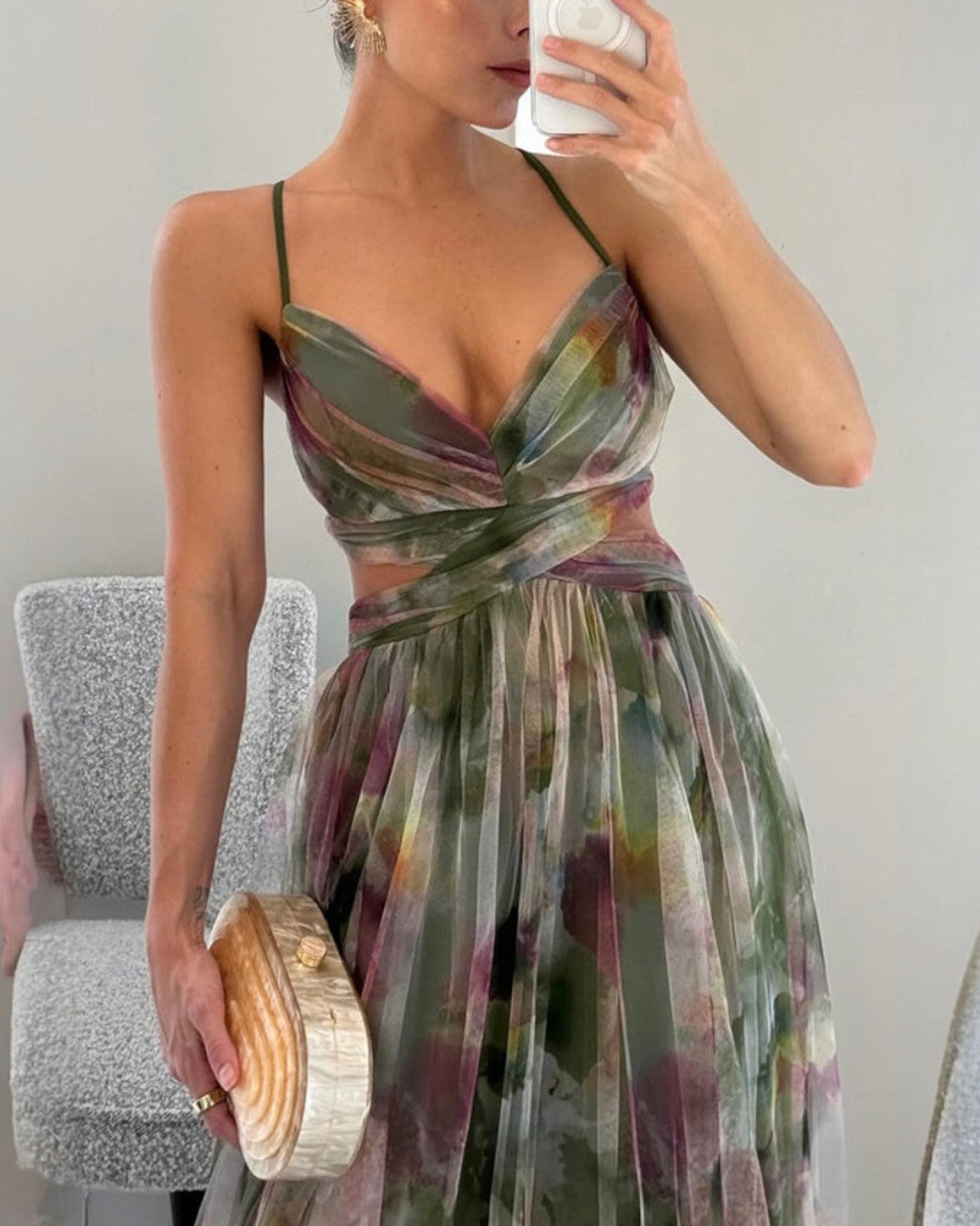 Vestido Largo Nicanora Estampado Floral