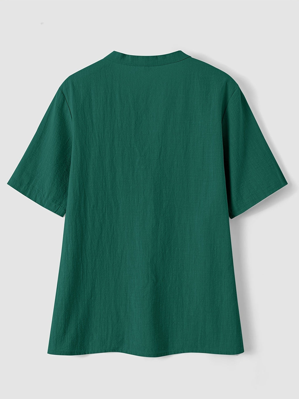 Blusa Elegante con Cuello en V y Botones de Madera
