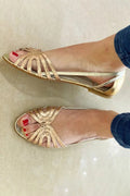 Engracia | Sandalias Doradas Ligeras de Verano