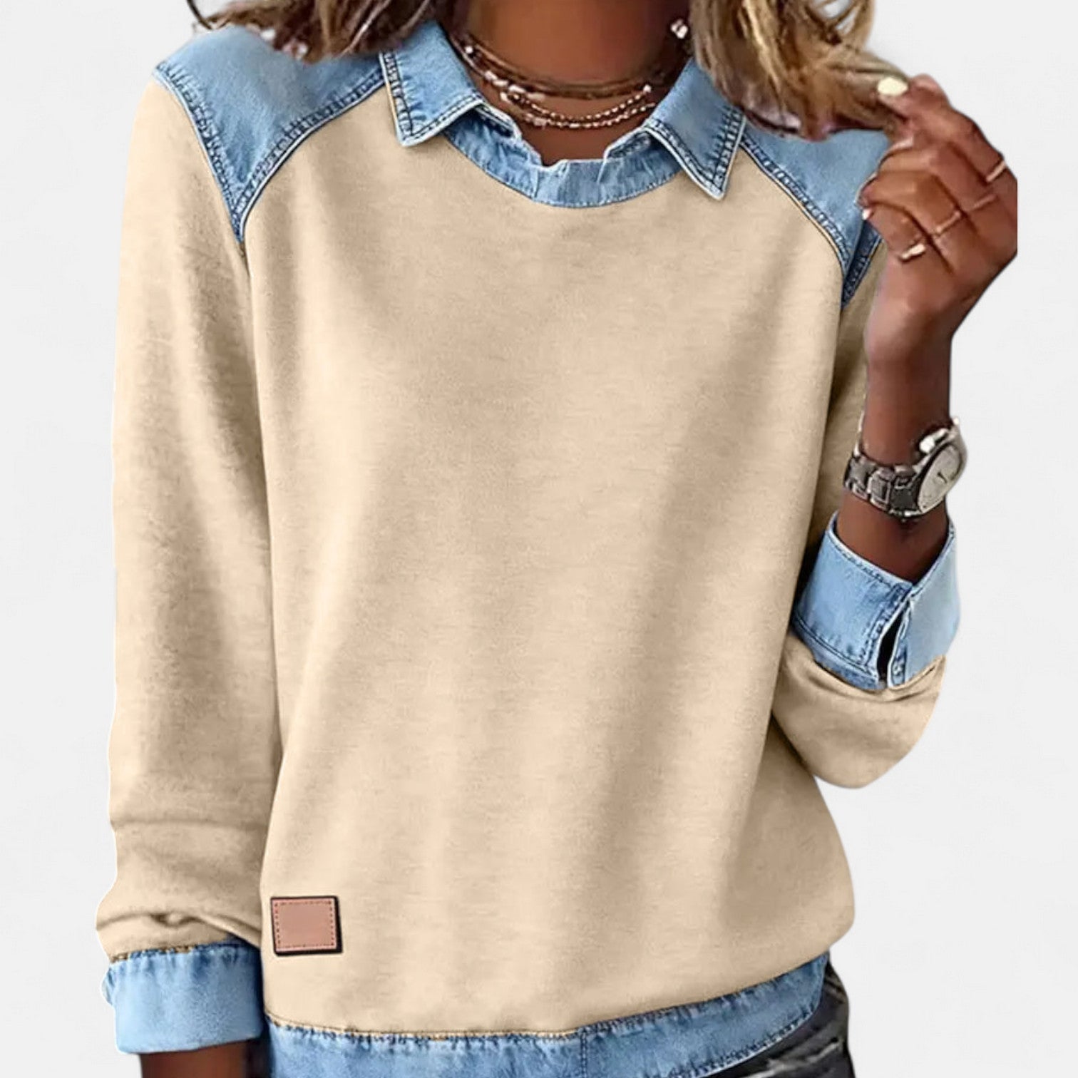 Angélica™ Suéter Casual de Manga Larga para Mujer con Cuello