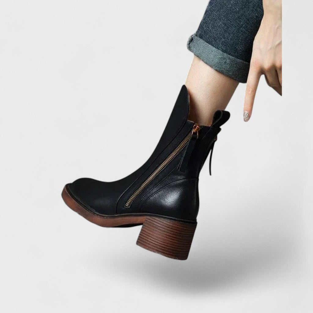 Tacámbaro™ Botines de Piel con Forro de Piel – Elegantes y Cómodos