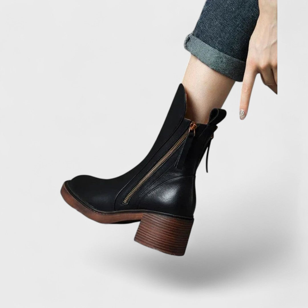 Tacámbaro™ Botines de Piel con Forro de Piel – Elegantes y Cómodos