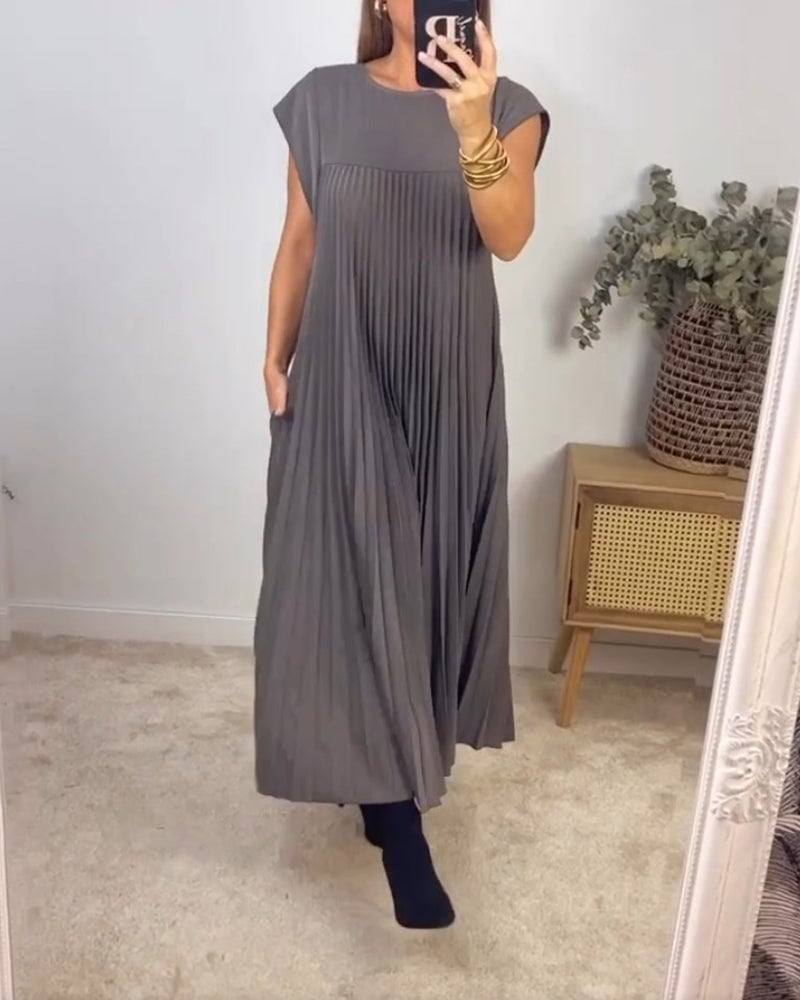 Patricia™ Vestido Largo de Verano Casual Plisado para Mujer
