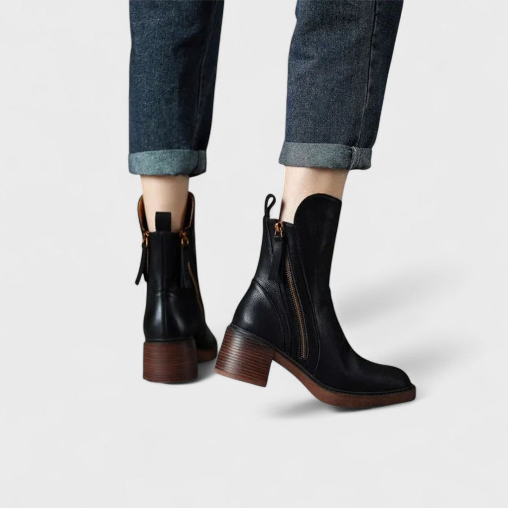 Tacámbaro™ Botines de Piel con Forro de Piel – Elegantes y Cómodos