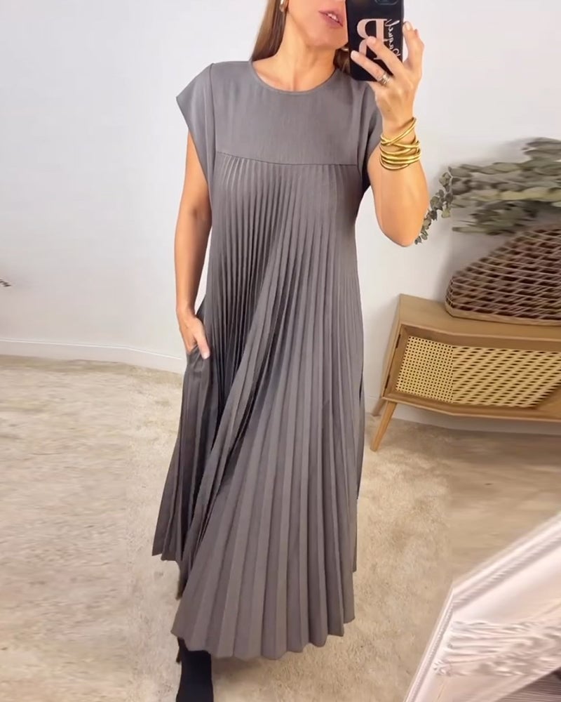 Patricia™ Vestido Largo de Verano Casual Plisado para Mujer