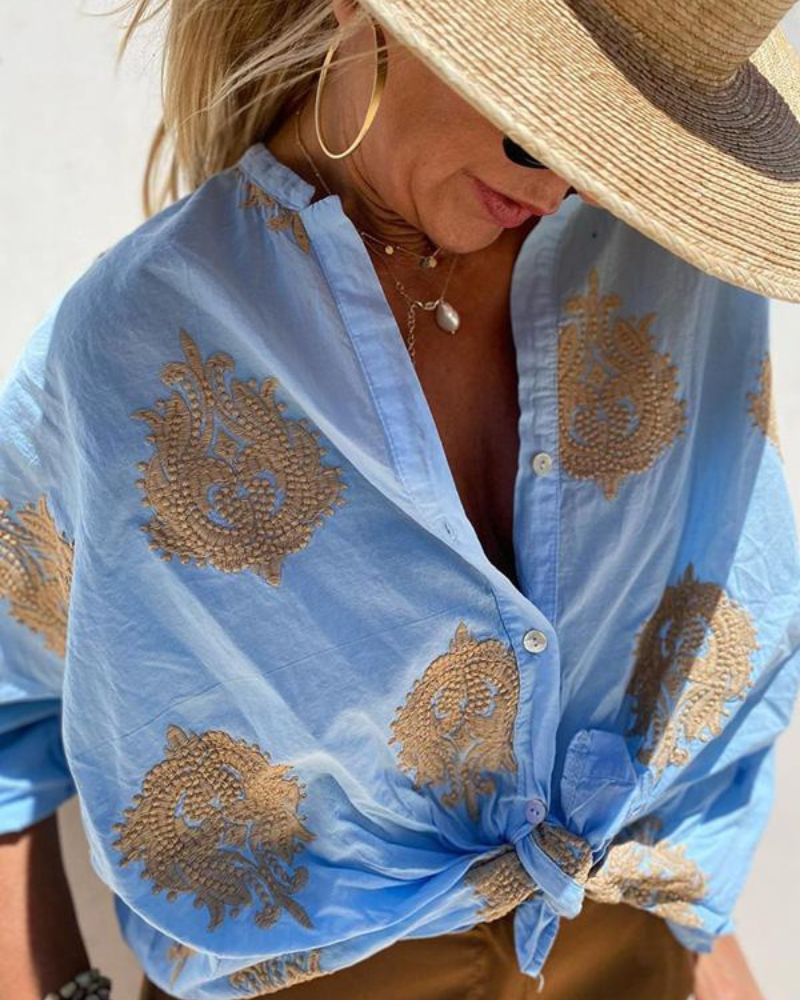 Tampico™ Blusa Bordada de Corte Suelto
