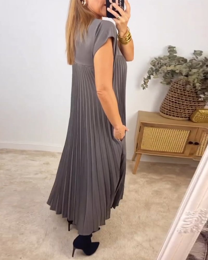 Patricia™ Vestido Largo de Verano Casual Plisado para Mujer