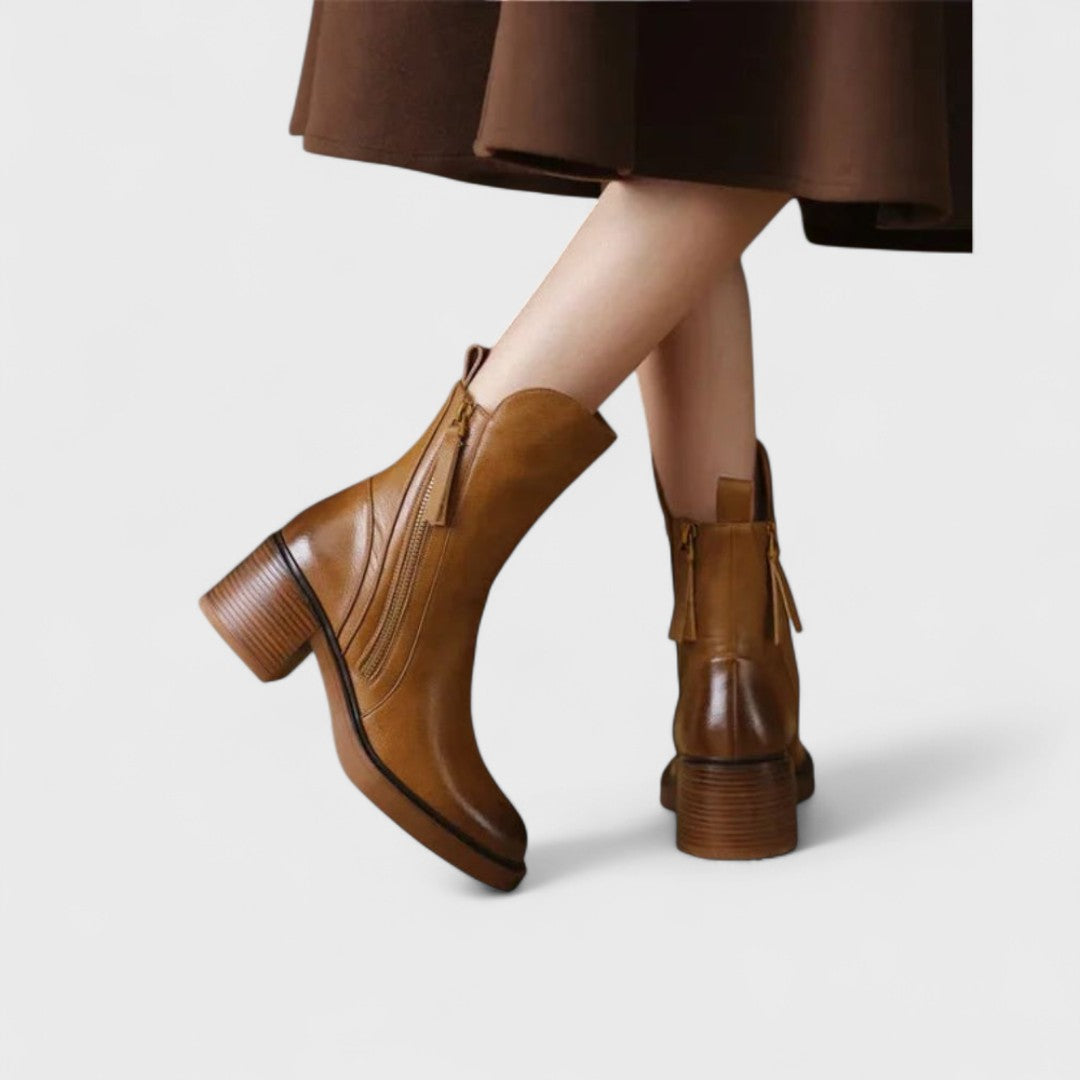 Tacámbaro™ Botines de Piel con Forro de Piel – Elegantes y Cómodos