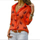 Montserrat™ Blusa Femenina Suelta con Estampado de Mariposas