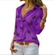 Montserrat™ Blusa Femenina Suelta con Estampado de Mariposas