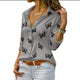 Montserrat™ Blusa Femenina Suelta con Estampado de Mariposas