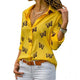 Montserrat™ Blusa Femenina Suelta con Estampado de Mariposas