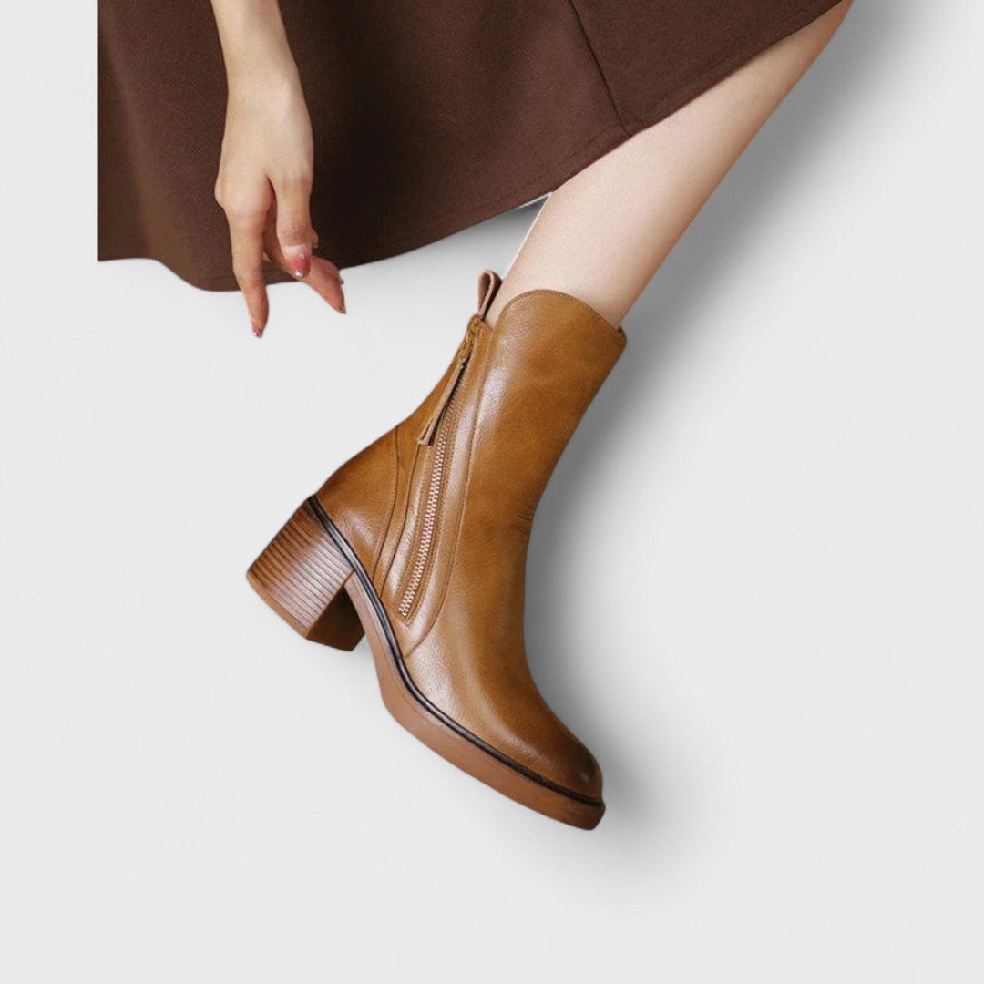 Tacámbaro™ Botines de Piel con Forro de Piel – Elegantes y Cómodos