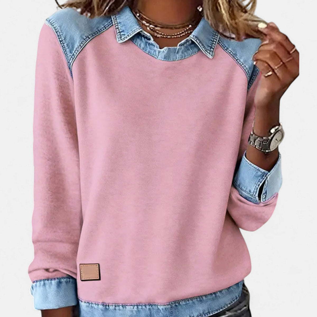Angélica™ Suéter Casual de Manga Larga para Mujer con Cuello