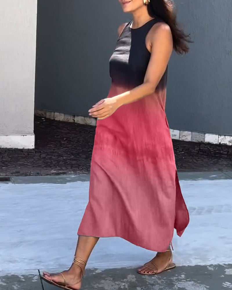 Durango™ Vestido sin Mangas con Degradado Elegante