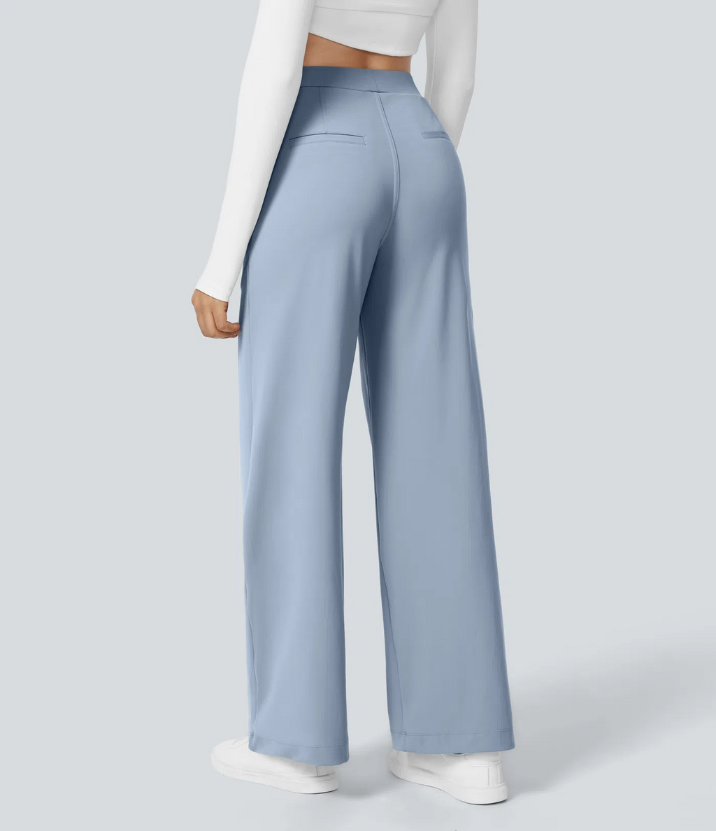 Leonarda™ Pantalón Elegante de Talle Alto y Pierna Ancha para Mujer
