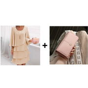 Amparo™ Vestido Largo para Mujer con Volantes y Cuello Cuadrado