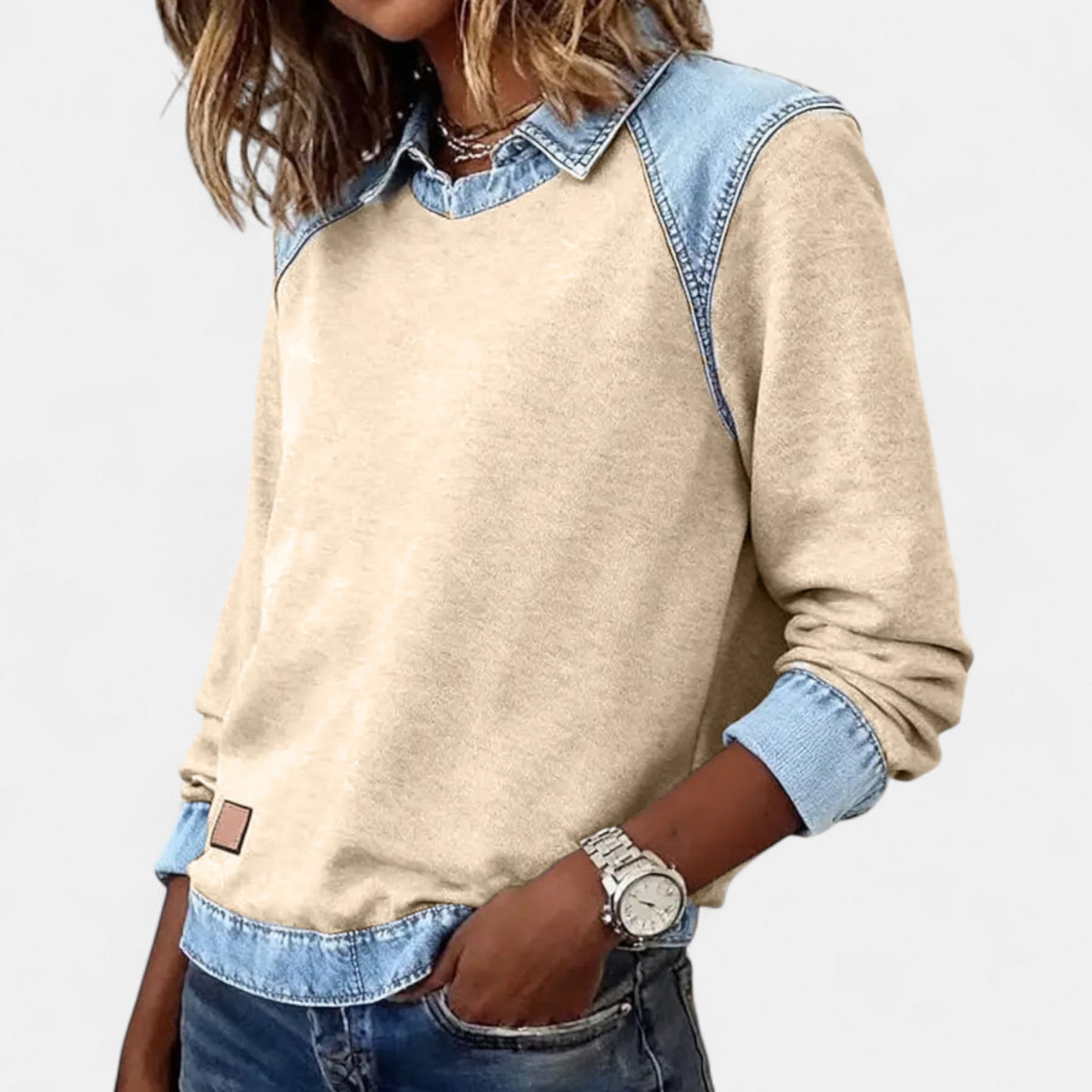 Angélica™ Suéter Casual de Manga Larga para Mujer con Cuello