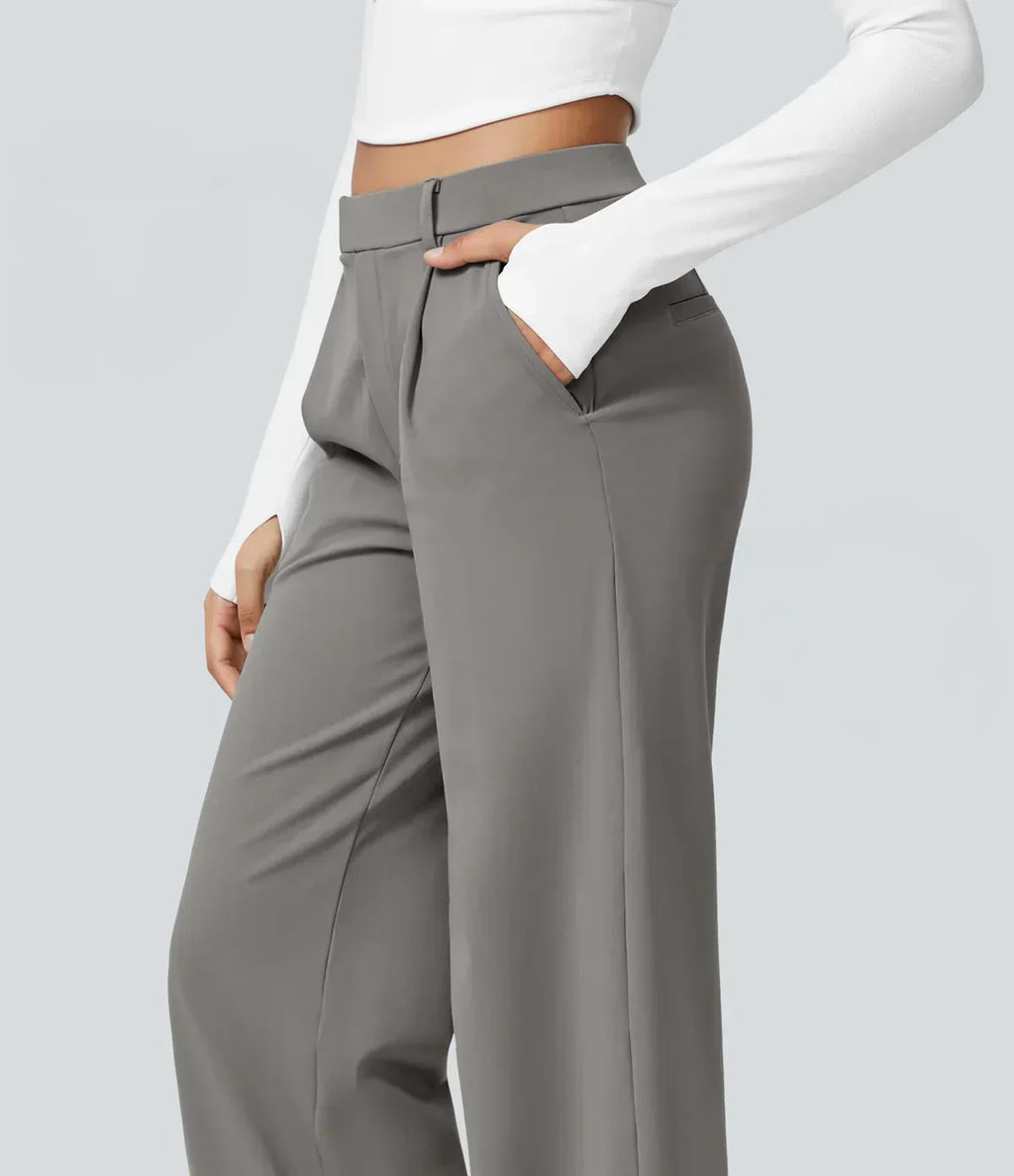 Leonarda™ Pantalón Elegante de Talle Alto y Pierna Ancha para Mujer