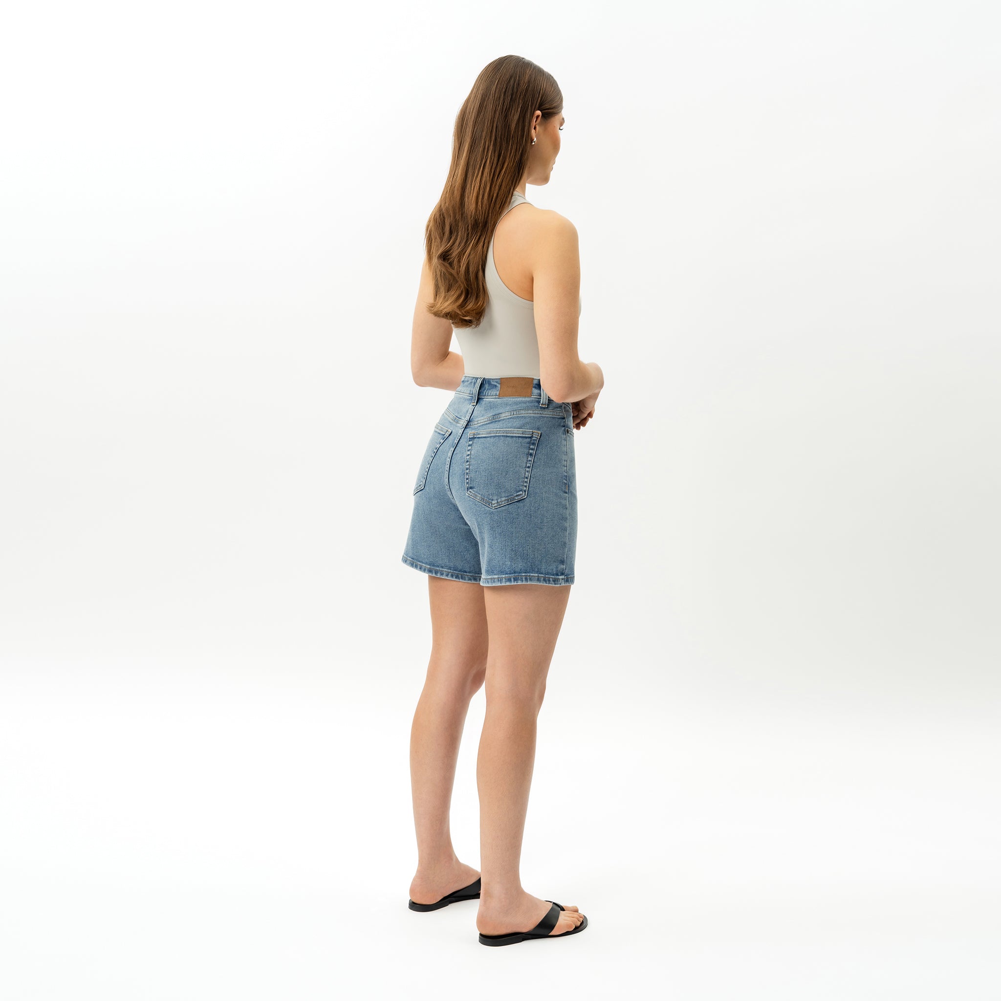 Graciela™ Shorts de Mezclilla con Talle Alto y Stretch para Mujer