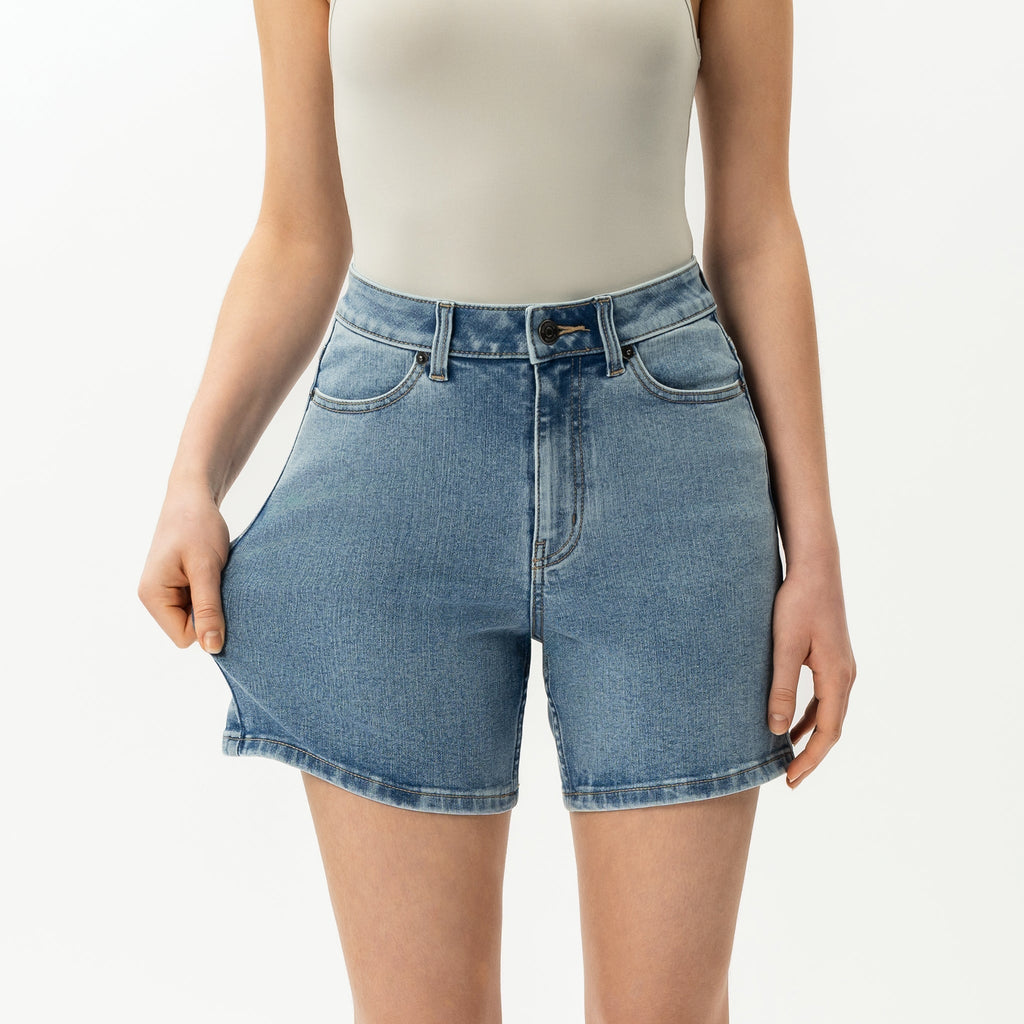 Graciela™ Shorts de Mezclilla con Talle Alto y Stretch para Mujer
