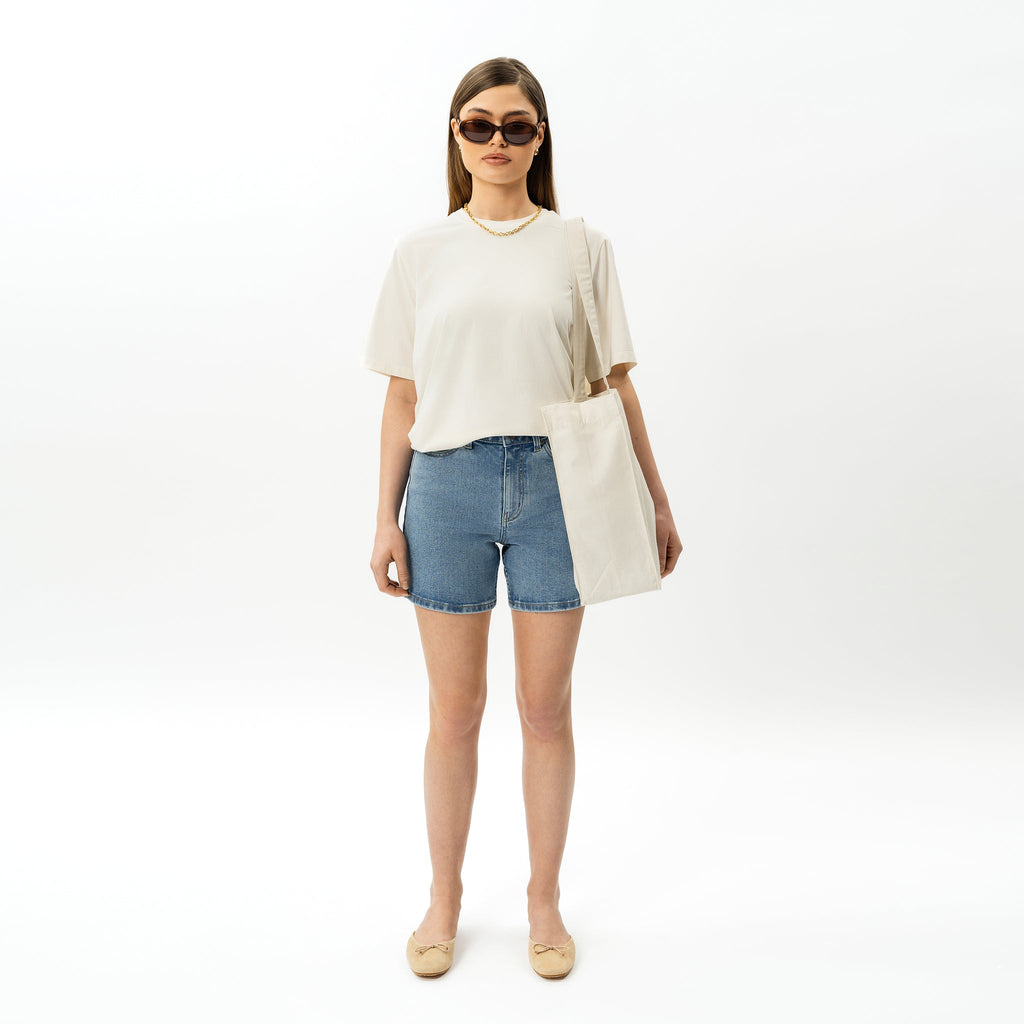 Graciela™ Shorts de Mezclilla con Talle Alto y Stretch para Mujer