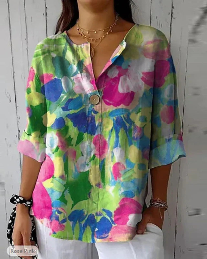 Rosalba™ Blusa Floral Vintage para Mujer – Estilo Atemporal