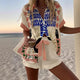 Luciana™ Conjunto de Playera y Shorts para Mujer en Lino y Algodón