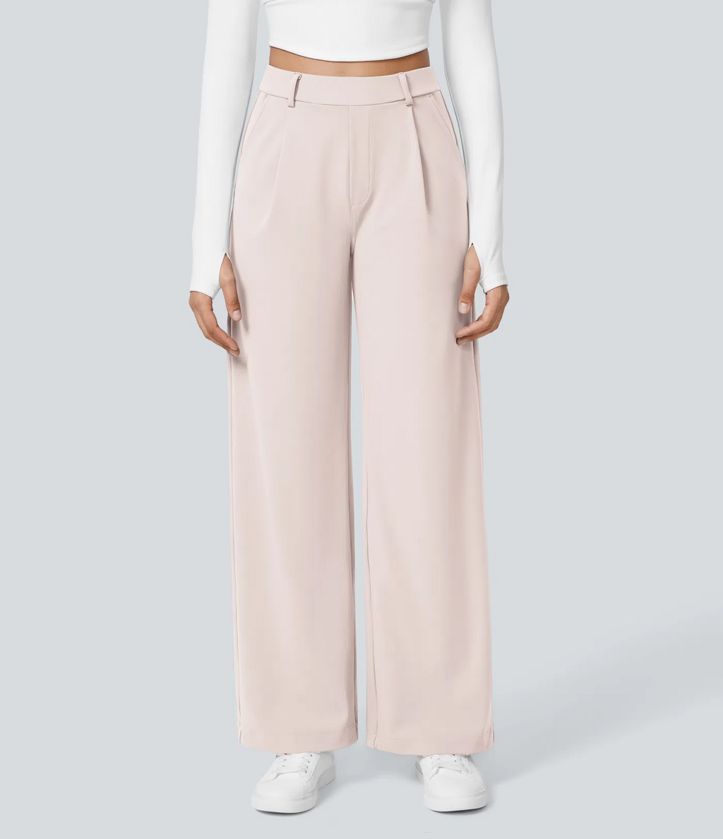 Leonarda™ Pantalón Elegante de Talle Alto y Pierna Ancha para Mujer