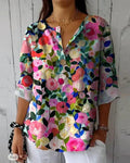 Rosalba™ Blusa Floral Vintage para Mujer – Estilo Atemporal