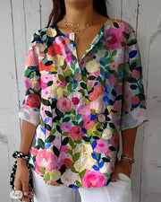 Rosalba™ Blusa Floral Vintage para Mujer – Estilo Atemporal
