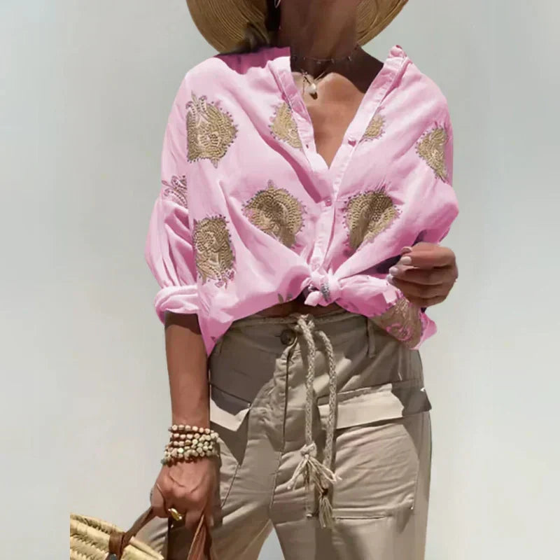 Tampico™ Blusa Bordada de Corte Suelto