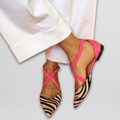 Esmeralda™ Zapatos Bajos de Verano con Tacón Bajo y Estampado de Cebra