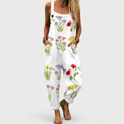 Zenaida | Mono de Tirantes Floral Beige Térreo