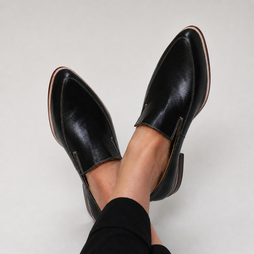 Zofia™ | Mocasín Negro Patchwork
