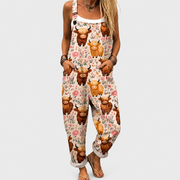 Etelvina | Mono de Tirantes Floral Naranja