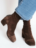 Prudencia™ Botas de Gamuza con Tacón Bajo – Comodidad Diaria