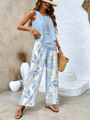 Xóloitzcuintle™ Conjunto de Verano Elegante para Mujer con Blusa y Pantalón