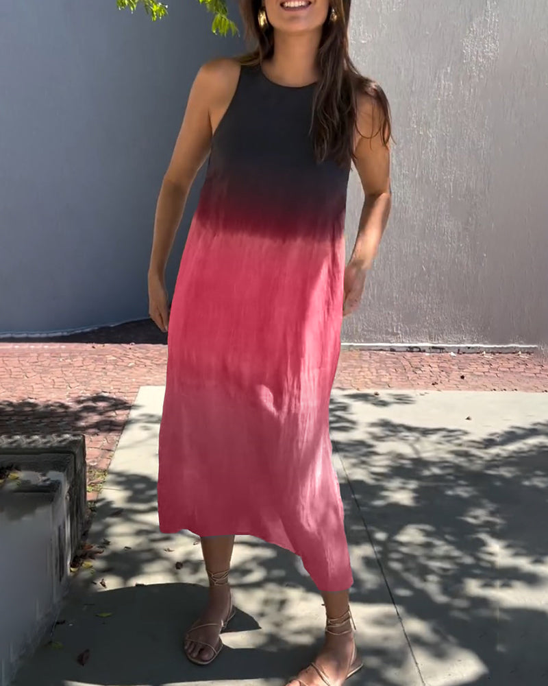 Durango™ Vestido sin Mangas con Degradado Elegante
