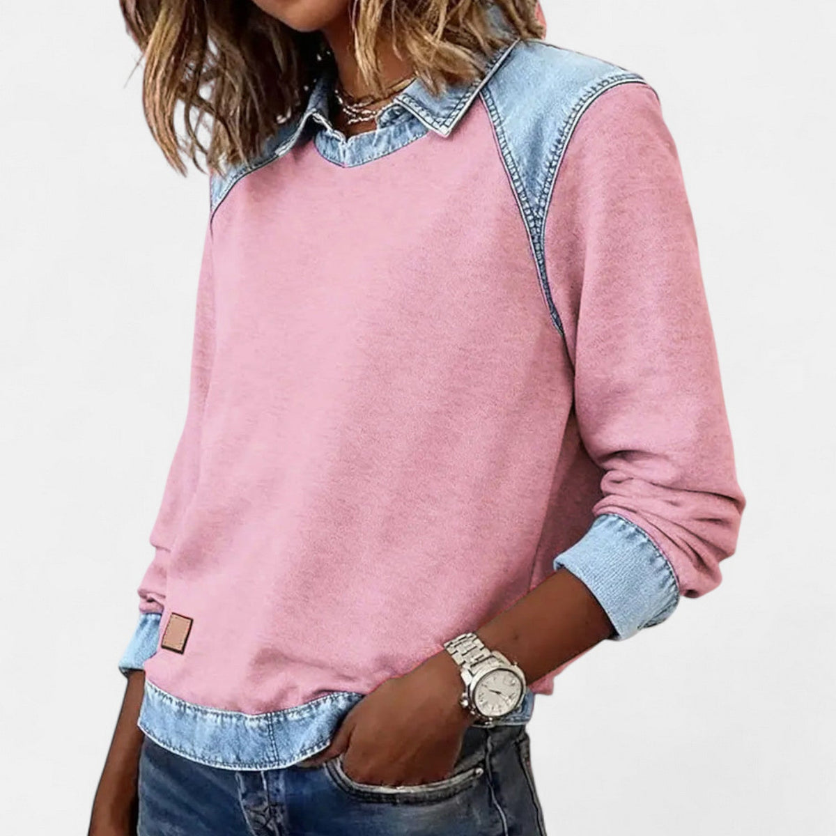 Angélica™ Suéter Casual de Manga Larga para Mujer con Cuello