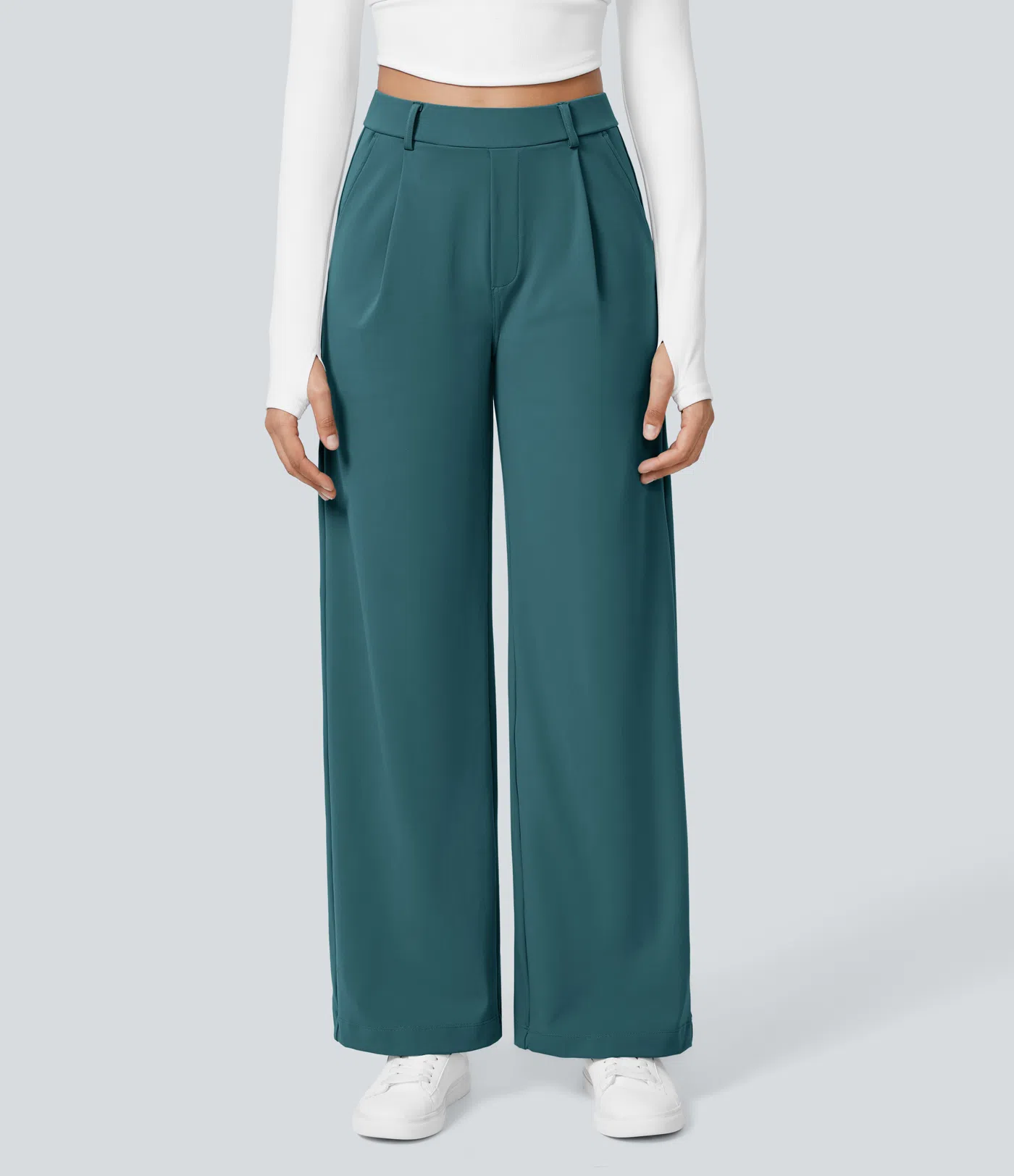 Leonarda™ Pantalón Elegante de Talle Alto y Pierna Ancha para Mujer