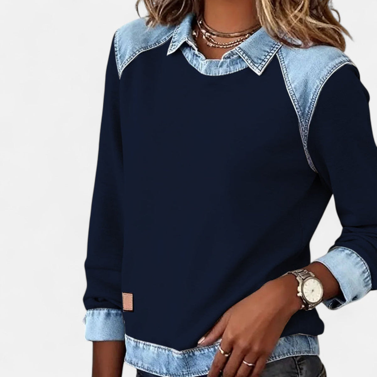 Angélica™ Suéter Casual de Manga Larga para Mujer con Cuello
