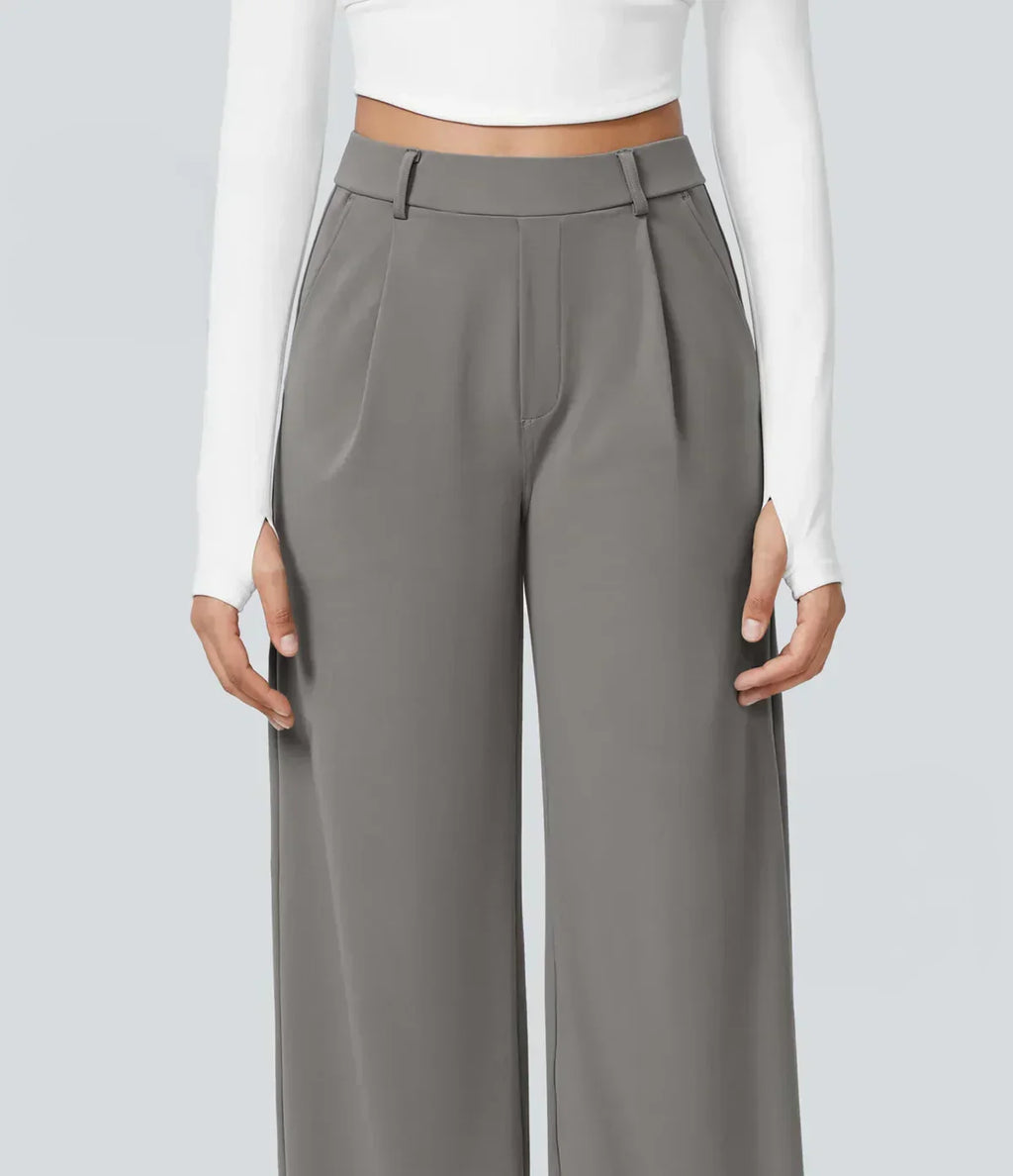 Leonarda™ Pantalón Elegante de Talle Alto y Pierna Ancha para Mujer