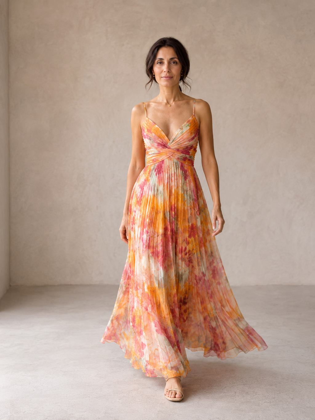 Vestido Largo Nicanora Estampado Floral