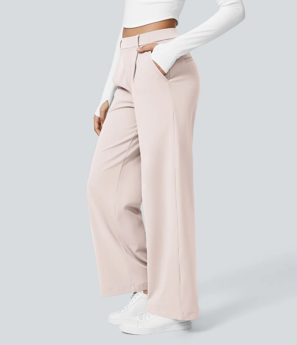 Leonarda™ Pantalón Elegante de Talle Alto y Pierna Ancha para Mujer