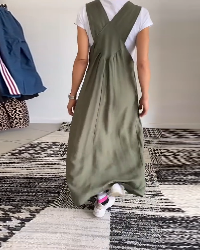 Cholula™ Vestido Casual con Tirantes Ajustables Lisos