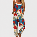 Cirenia | Mono de Tirantes Boho Azul y Blanco