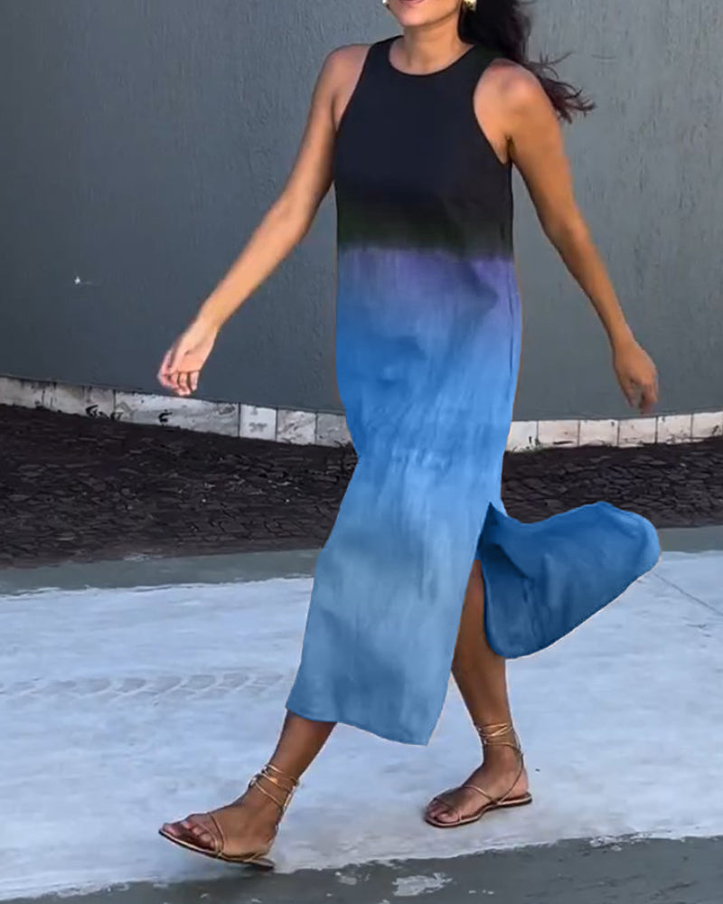 Durango™ Vestido sin Mangas con Degradado Elegante