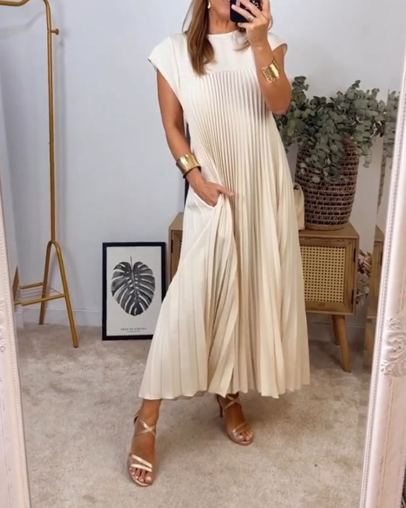 Patricia™ Vestido Largo de Verano Casual Plisado para Mujer